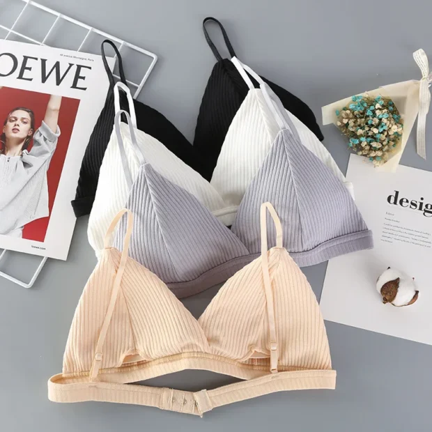 Bawełniany biustonosz bralette bez fiszbin