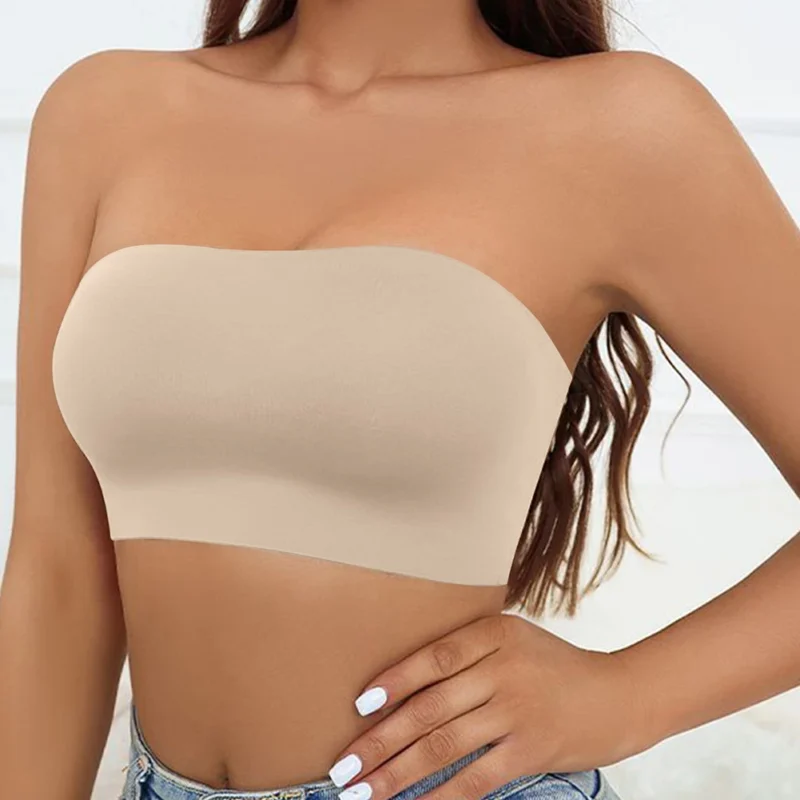 Bezszwowy biustonosz typu bandeau