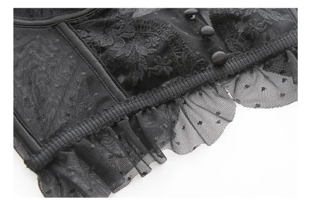 Koronkowy bustier z guzikami