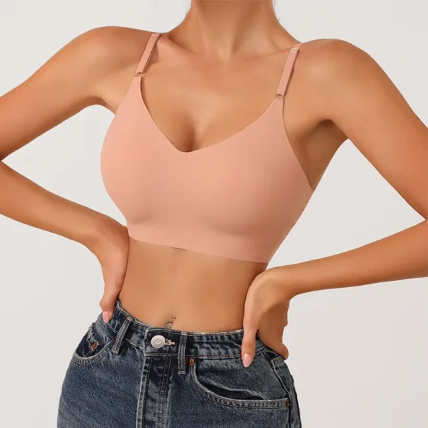 Bezszwowy biustonosz typu Ice Silk z efektem push-up