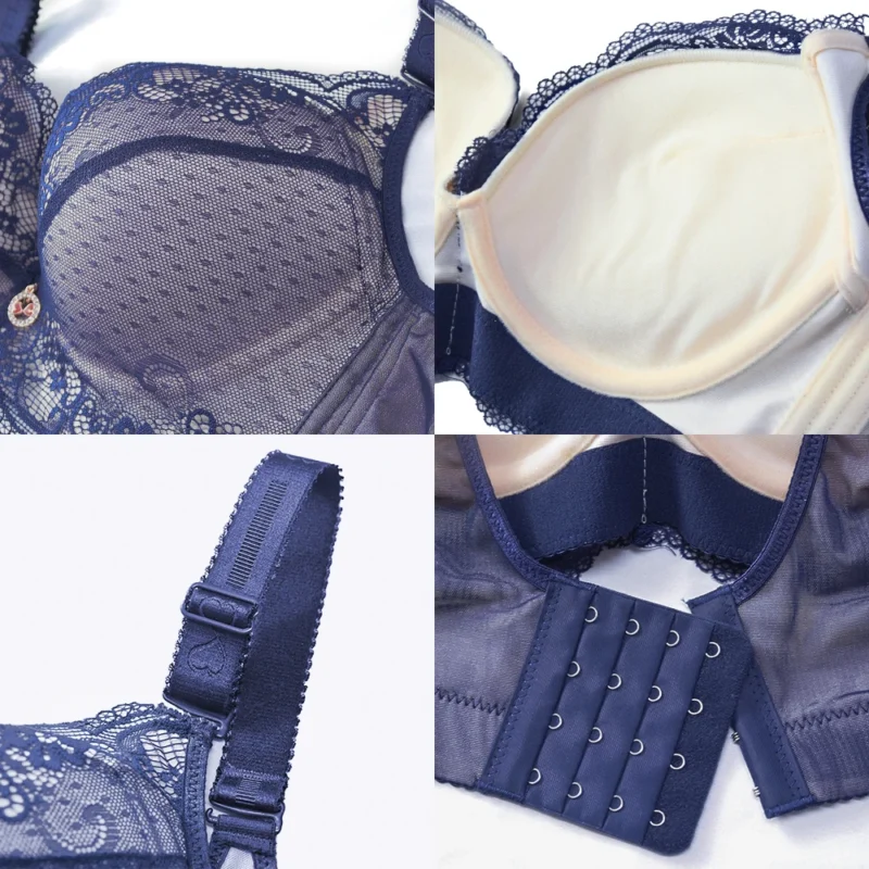 Koronkowy biustonosz push-up z eleganckim wykończeniem