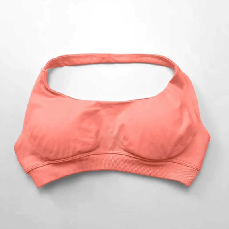 Bezszywowy biustonosz sportowy typu halter