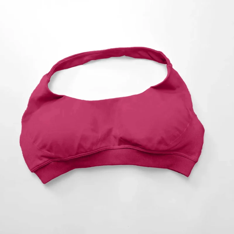 Bezszywowy biustonosz sportowy typu halter