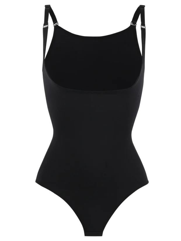 Body modelujące z głębokim wycięciem i otwartym biustem