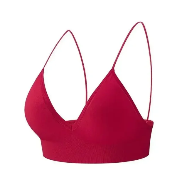 Bralette z trójkątnymi miseczkami i dekoltem V