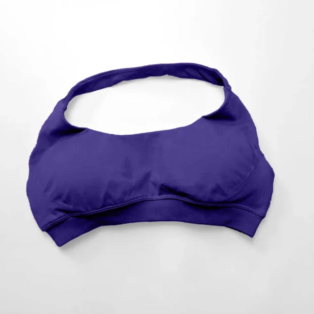 Bezszywowy biustonosz sportowy typu halter