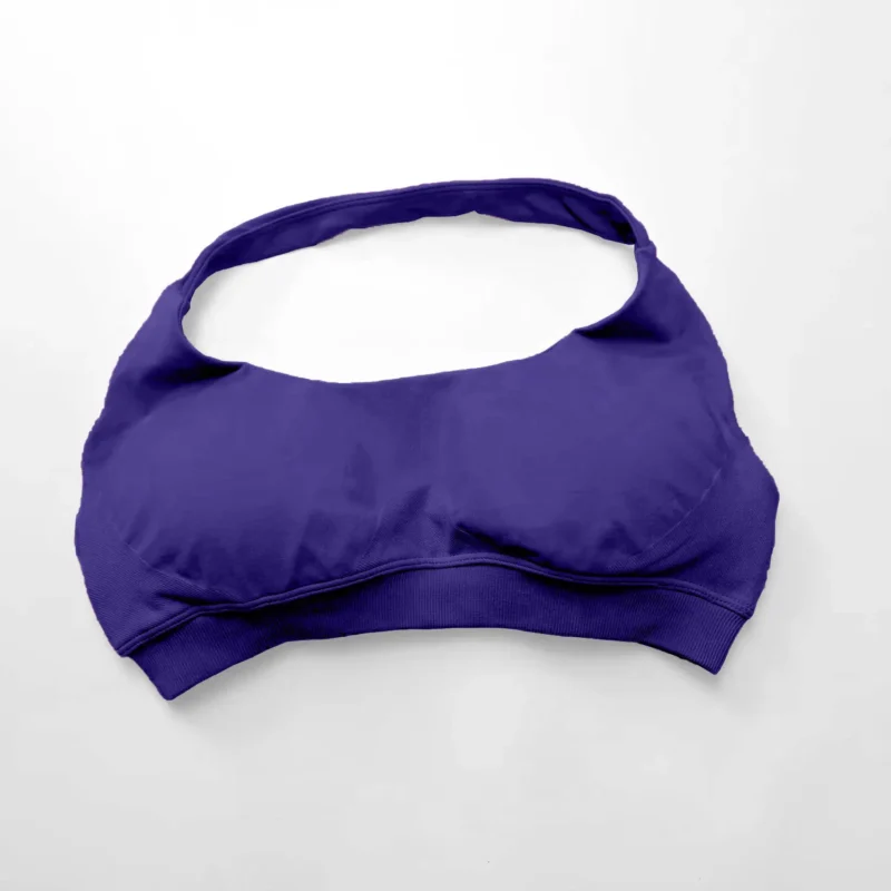 Bezszywowy biustonosz sportowy typu halter