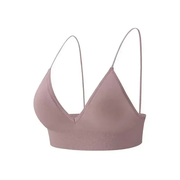 Bralette z trójkątnymi miseczkami i dekoltem V