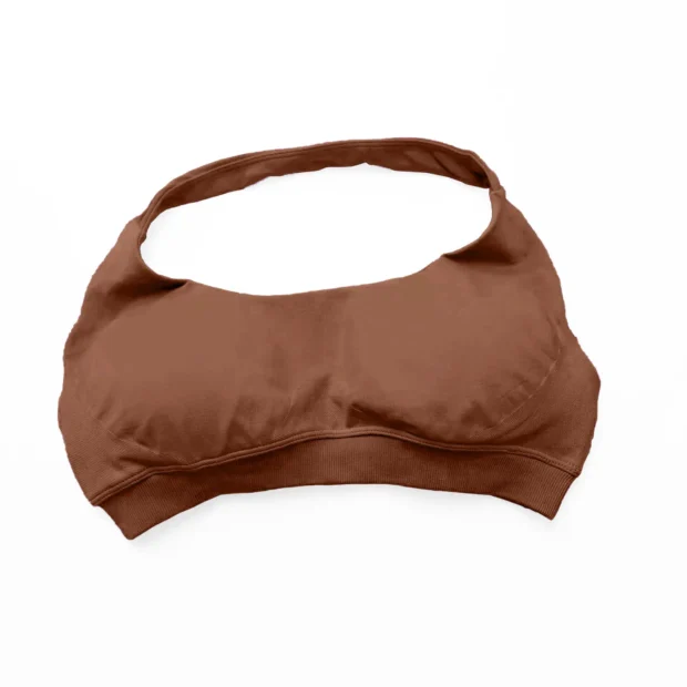 Bezszywowy biustonosz sportowy typu halter