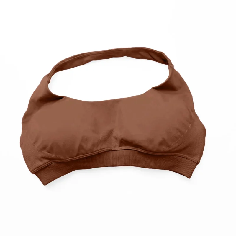 Bezszywowy biustonosz sportowy typu halter