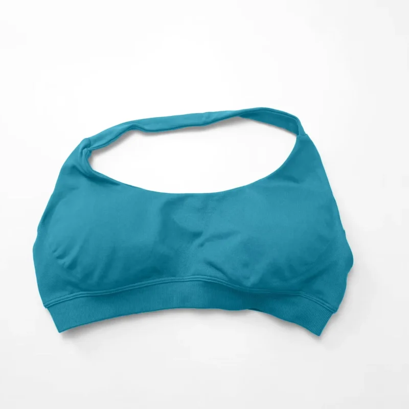 Bezszywowy biustonosz sportowy typu halter