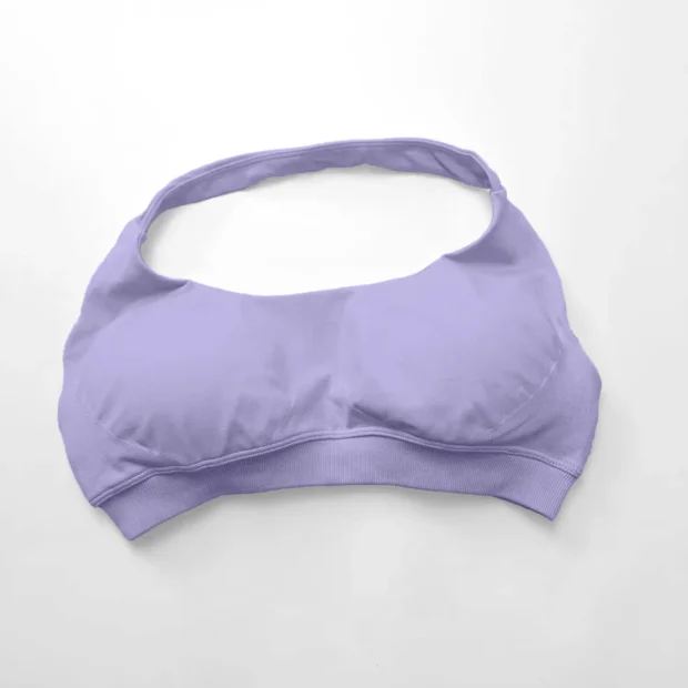 Bezszywowy biustonosz sportowy typu halter