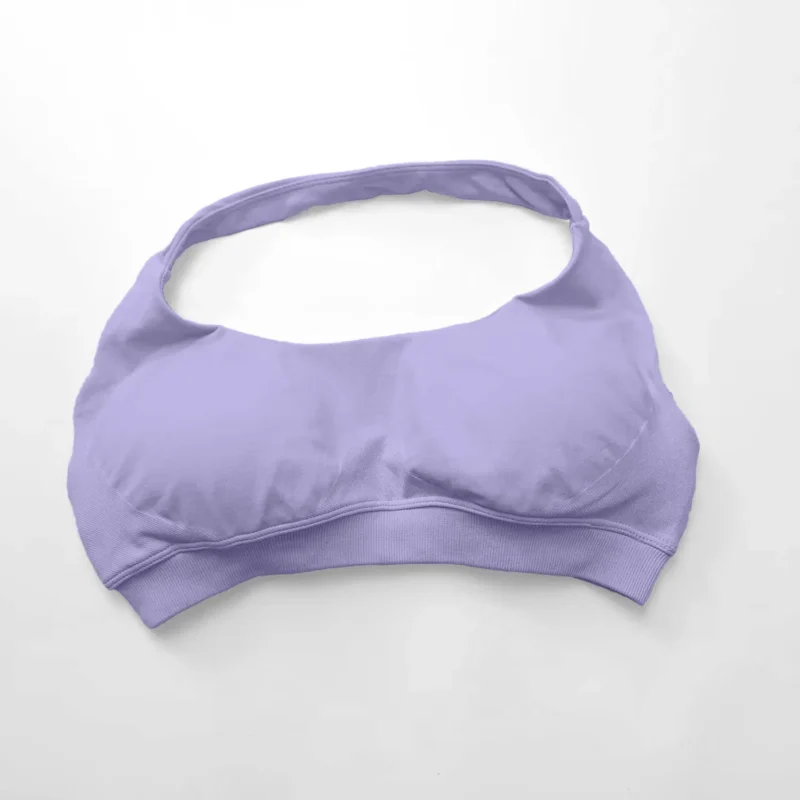 Bezszywowy biustonosz sportowy typu halter
