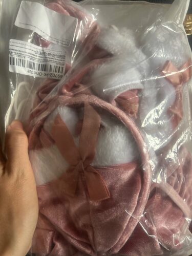 Zestaw bielizny kostiumowej z uszami królika i pasem do pończoch photo review