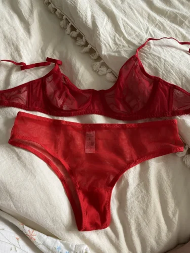 Klasyczny komplet z transparentnej siateczki photo review