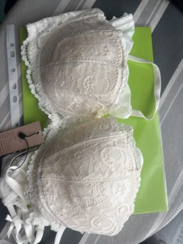 Koronkowy komplet bielizny z kokardkami photo review