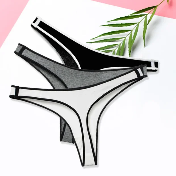 Stringi z kontrastującym obszyciem