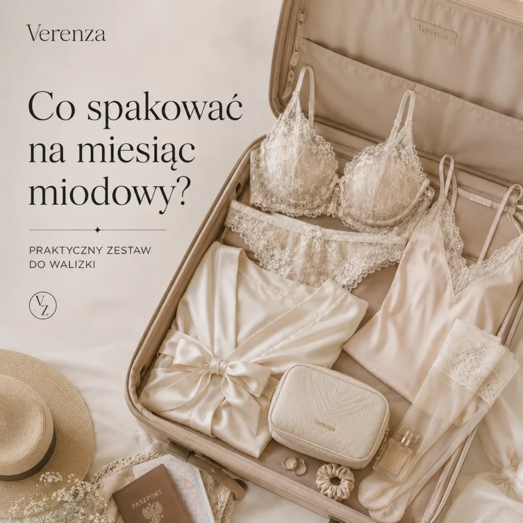 Bielizna spakowana do walizki na miesiąc miodowy